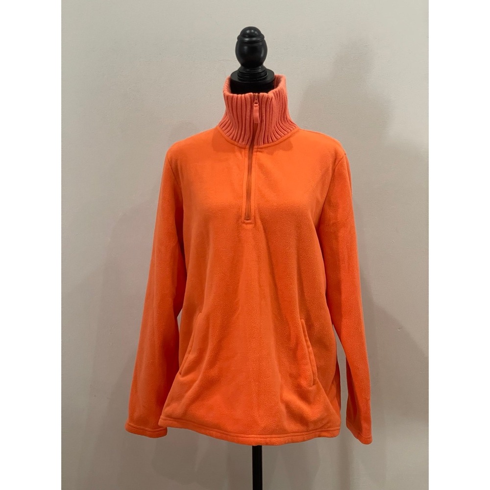 D&Co M Orange‎ Quarter Zip Fleece with Pockets